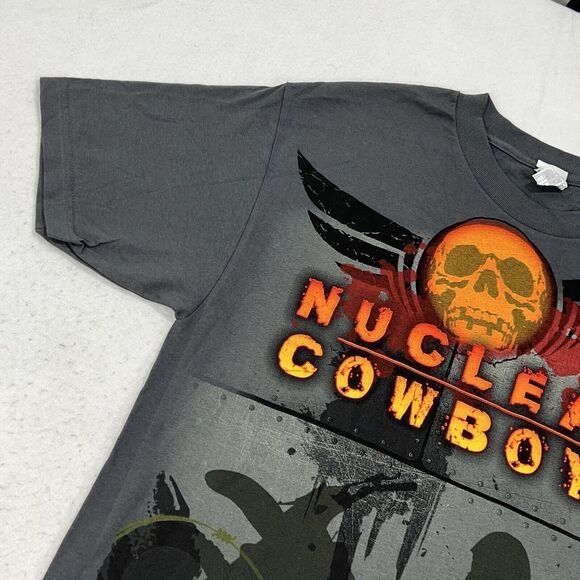 Vintage Nuclear Cowboyz Men's Large Short Sleeve BMX Biking Show Graphic T Shirt - Picture 6 of 12